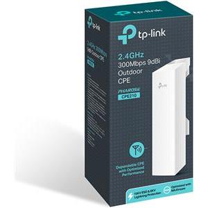 TP-Link CPE210, 2.4GHz 300Mbps 9dBi Outdoor CPE