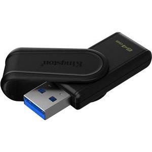 Kingston Technology DataTraveler 64GB Portable USB 3.2 Gen 1 Exodia S (Black/Black)