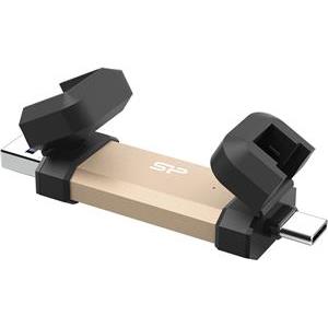 Silicon Power DS72 USB flash drive 500 GB USB Type-A / USB Type-C 3.2 Gen 2 (3.1 Gen 2) Gold