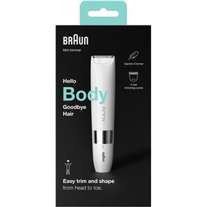 Mini trimer za tijelo Braun Body BS1000, bijelo-kromirani