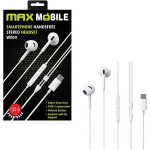MAXMOBILE SLUŠALICE HANDSFREE WE09TYPE-C bijela