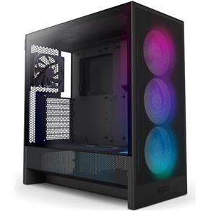 Kućište H5 Flow RGB (2024), Black, Tempered Glass, CC-H52FB-R1