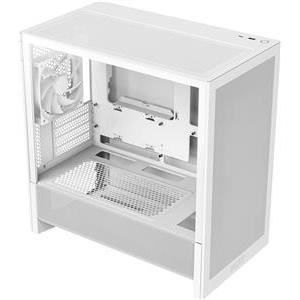 Kućište H3 Flow (White, Matt), Tempered Glass, CC-H31FW-01