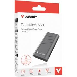 Verbatim TurboMetal 2TB SSD USB4 vanjski disk, R/W: 3700/3600 MB/s
