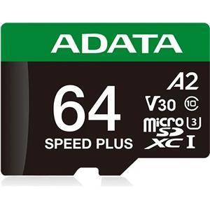 SPEED PLUS microSDXC 64 GB (UHS-I U3, Class 10, V30, A2)