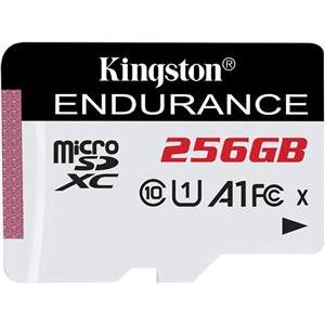 High Endurance 256 GB microSDXC (white/black, UHS-I U1, Class 10, A1)