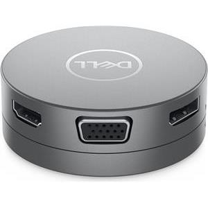 HUB Dell Mobile Adapter DA310 470-AEUP 2xUSB3.1/HDMI/VGA/DisplayPort/USB-C/Ethernet passiv Grey
