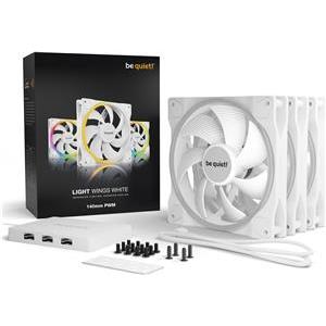 140mm be quiet! LIGHT WINGS White PWM Triple-Pack