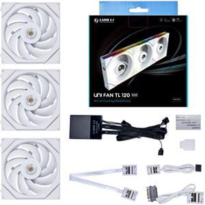 Fan Lian Li UNI FAN TL 120, ARGB, PWM, 120mm, 3 Pack + Controller, White
