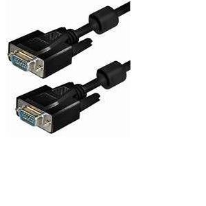NaviaTec VGA-236 VGA Sub D plug 15pin to VGA Sub D plug 15 pin 2X priključni kabel sa feritom 3,0m Crna Boja, Naviatec Article Nr. 236