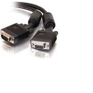 NaviaTec VGA-255, VGA Sub D plug 15pin to VGA Sub D jack 15 pin 2X priključni kabel sa feritom 1,8m Crna Boja, Naviatec Article Nr. 255