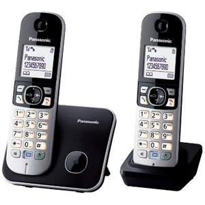 PANASONIC telefon bežični KX-TG6812FXB crni TWIN