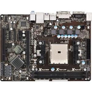 Asrock FM2 FM2A75M-DGS R2.0 - AMD A75 Hudson D2, M-ATX, Solid Capacitor for CPU power, Dual Channel 2xDDR3, Integrated AMD Radeon HD 7000 graphics, DirectX 11, Pixel Shader 5.0, max. 512MB (shared), s