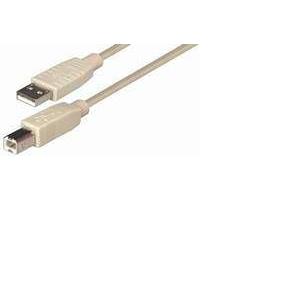 USB kabel 2m, NaviaTec USB-224, AM - BM, bež