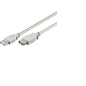 USB kabel 2m NaviaTec USB 2.0 AM - AF, bež