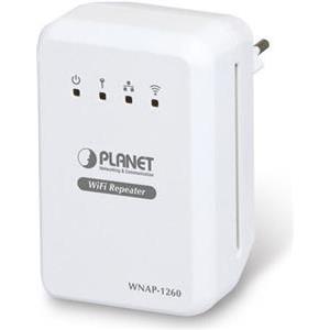 Planet WNAP-1260, 300Mbps 802.11n Wall Plug Universal WiFi Repeater Travel Router