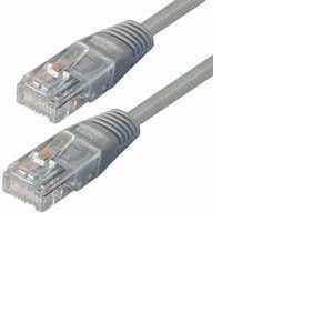 Kabel mrežni UTP, Cat. 5e, 0,25m, CCA, 26AWG, Savitljivi, Sivi