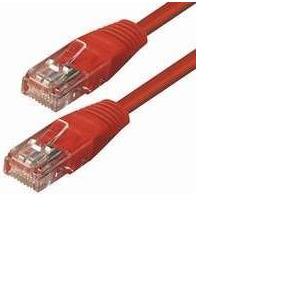 Kabel mrežni UTP, Cat. 5e, 2m, CCA, 26AWG, Savitljivi, Crveni