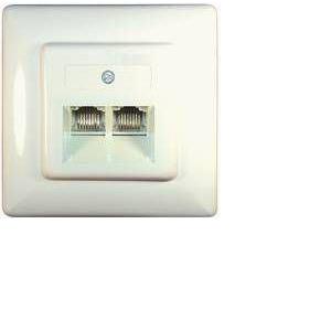 Transmedia TD 8-88 U, flush mounting sockets, 2x Western 8 8-socket for 2 separate lines