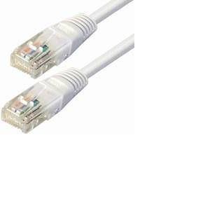 Kabel mrežni UTP, Cat. 5e, 1m, CCA, 26AWG, Savitljivi, Bijeli CAT5E-U053