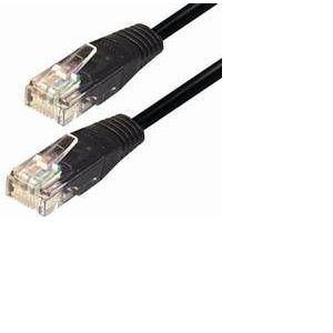 Kabel mrežni UTP, Cat. 5e, 0,25m, CCA, 26AWG, Savitljivi, Crni