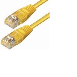 Kabel mrežni UTP, Cat. 5e, 5m, CCA, 26AWG, Savitljivi, Žuti