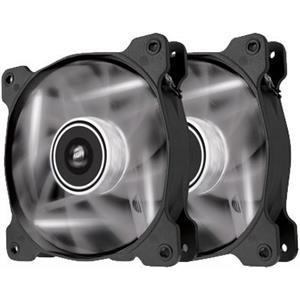 Ventilator Corsair Air Series AF120 LED white quiet edition high airflow 120mm fan. Size: 120mm x 25mm, Voltage: 7V 12V, Airflow: 52,19 CFM, sound level: 25,2 dBA, speed: 1500 RPM. Twin retail pack