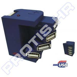 Asonic HUB 4 port, USB 2.0 , kvadar