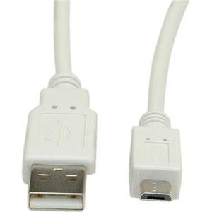 Roline VALUE USB2.0 kabel TIP A na micro USB B (M/M), 3.0m, bež