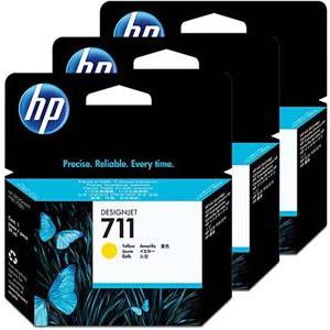 HP 711 3-pack 29-ml Yellow Ink Cartridges