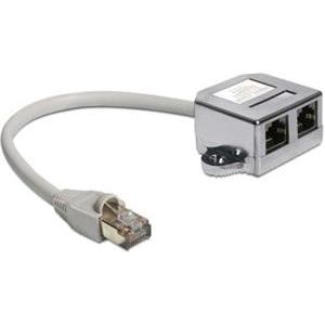 Adapter DELOCK, UTP Cat.5 doubler, 1x RJ45 (M) na 2x RJ45 (Ž)