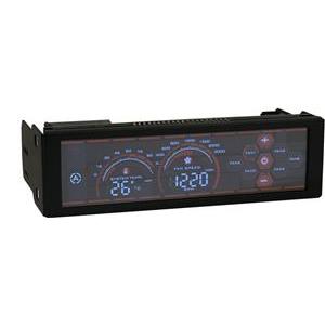 Front Panel LC POWER LC-CFC-1 Airazor Series, potenciometar za 6 ventilator, 5.25'' LCD touchscreen, crni