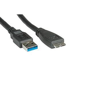 Roline USB3.0 kabel TIP A(M) - Micro USB B(M), 0.8m, 11.02.8873