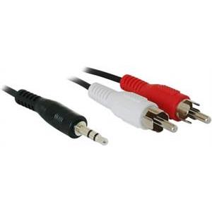 Kabel DELOCK audio stereo, 2xRCA (M) na 3.5mm (M), 5.0m