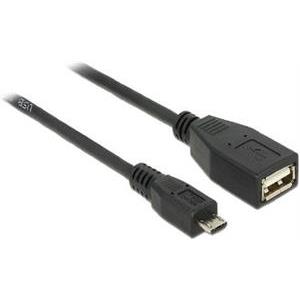 Kabel DELOCK, USB 2.0, USB-A (Ž) na micro USB-B (M), OTG funkcija, 50 cm