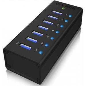 USB HUB ICY BOX IB-AC618, 7-portni 3.0, vanjski strujni adapter