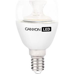 CANYON PE14CL6W230VW LED lamp, P45 shape, clear, E14, 6W, 220-240V, 150°, 470 lm, 2700K, Ra>80, 50000 h