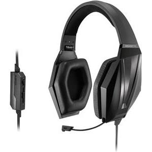 Slušalice Gigabyte FORCE H3X (Retractable microphone, 50mm driver units with enhanced bass, 2x3.5mm gold, Cable 2m) Black, Retail