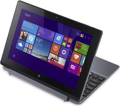Tablet računalo ACER One 10-S1002-19RR NT.G5CEX.005, docking tipkovnica, 10.1'' IPS multitouch, QuadCore Atom Z3735F 1.33GHz, 2GB RAM, 500GB + 32GB eMMC, WiFi, BT, kamera, Windows 8.1, sivo
