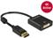 Adapter DELOCK, DisplayPort (M) na DVI-I 24+5 (Ž), 4K, crni