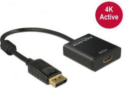 Adapter DELOCK, DisplayPort (M) na HDMI (Ž), 4K, crni