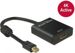 Adapter DELOCK, mini DisplayPort (M) na HDMI (Ž), 4K, crni