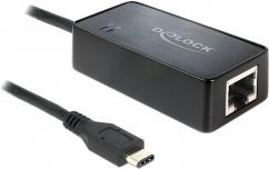 Adapter DELOCK, SuperSpeed USB 3.1, Gen 1 sa USB Type-C (M) na Gigabit LAN 10/100/1000