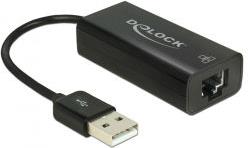 Adapter DELOCK, USB 2.0 (M) na RJ45 (Ž)