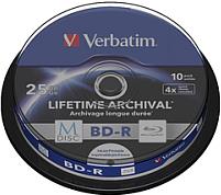 DVD Blu-Ray M-Disc Verbatim BD-R SL 25GB 4× Printable 10 pack spindle (Single Layer)