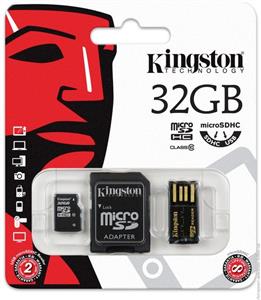 Memorijska kartica Kingston 32GB Multi-Kit / Mobility Kit - Flash memory card ( microSDHC to SD adapter included ) - Class 10 - microSDHC - with USB Reader
