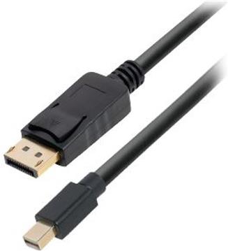 Transmedia DisplayPort plug to Mini DisplayPort plug, 2,0 m