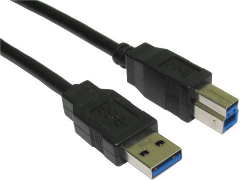 NaviaTec USB 3.0 A plug to B plug, 1,8m BLK