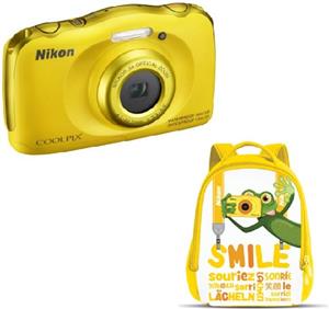 Digitalni fotoaparat Nikon Coolpix S33 + ruksak, žuti