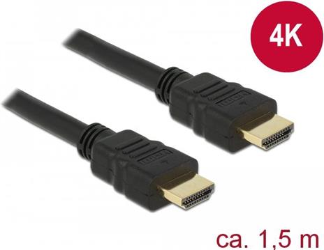 Kabel DELOCK, High Speed sa Ethernet- HDMI A (M) na HDMI A (M) 4K, 1.5m